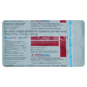 Sitaglo DM 10mg/500mg/100mg Tablet